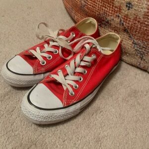 Converse Red and White Chuck Taylor Sneakers